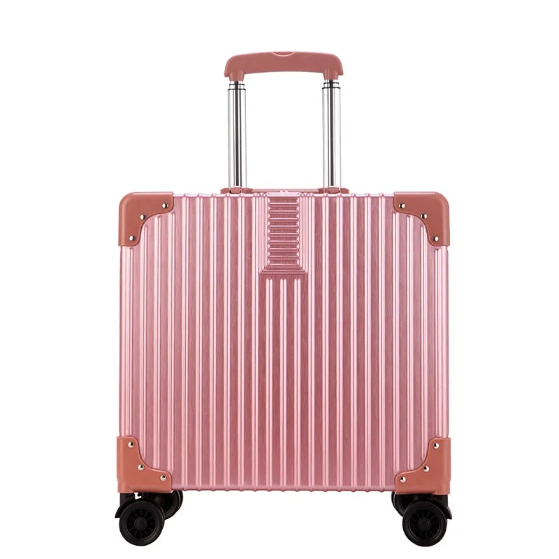 18 Inch Rolling Luggage Spinner Wheels Suitcases Trolley Men Abs Pc Travel Bag Trunk Student