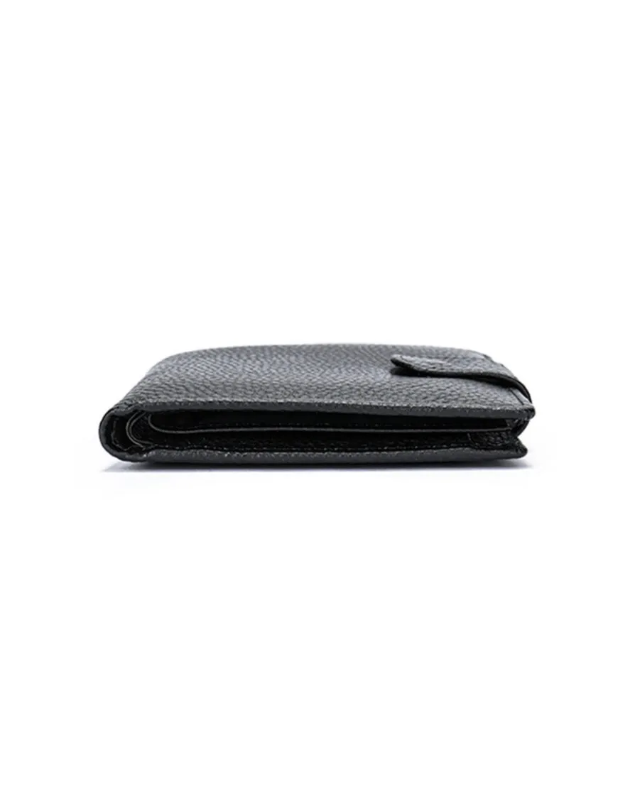 2H #1067 Black Genuine Leather Wallet