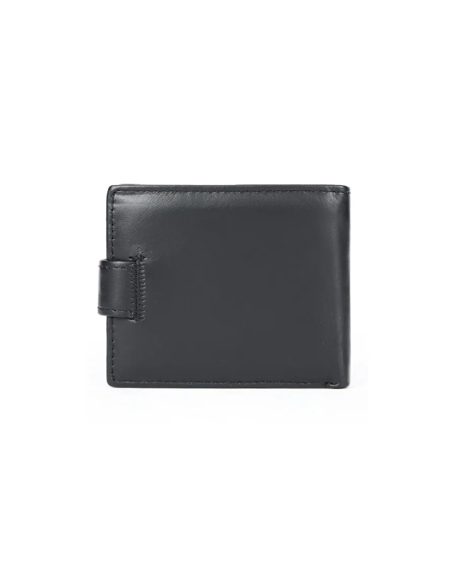2H #1067 Black Genuine Leather Wallet