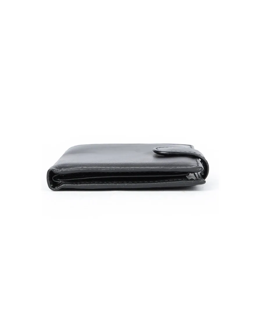 2H #1067 Black Genuine Leather Wallet