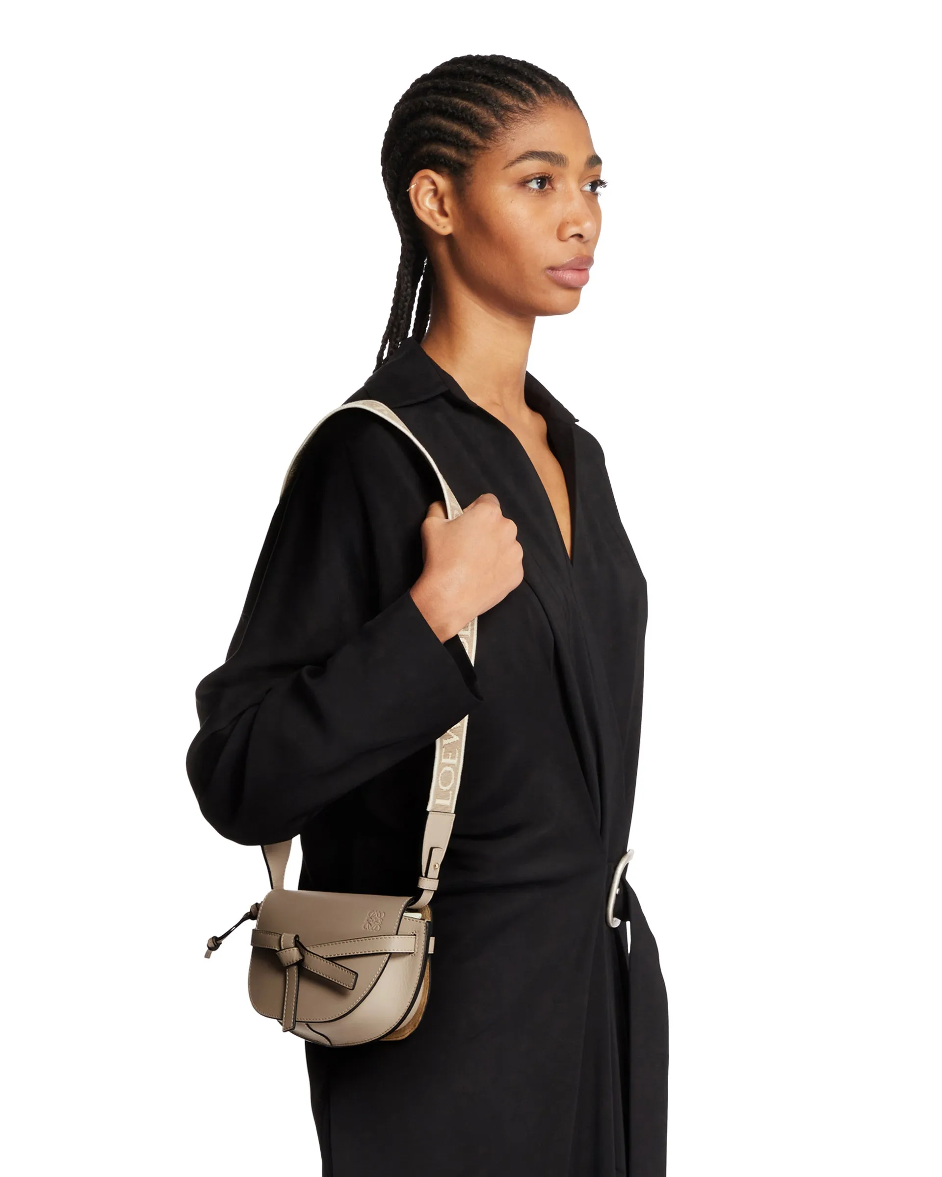 Beige Mini Gate Dual Bag