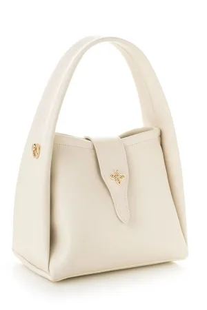 Beige Quilted Clutch Handbag