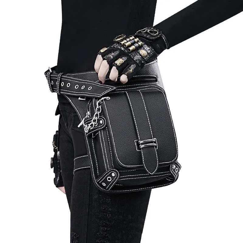 Black Punk Y2K Retro Belt Bag