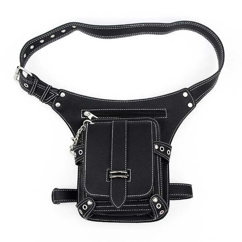 Black Punk Y2K Retro Belt Bag