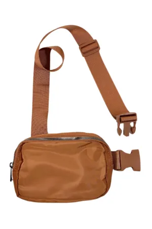 crossbody belt bag - tan