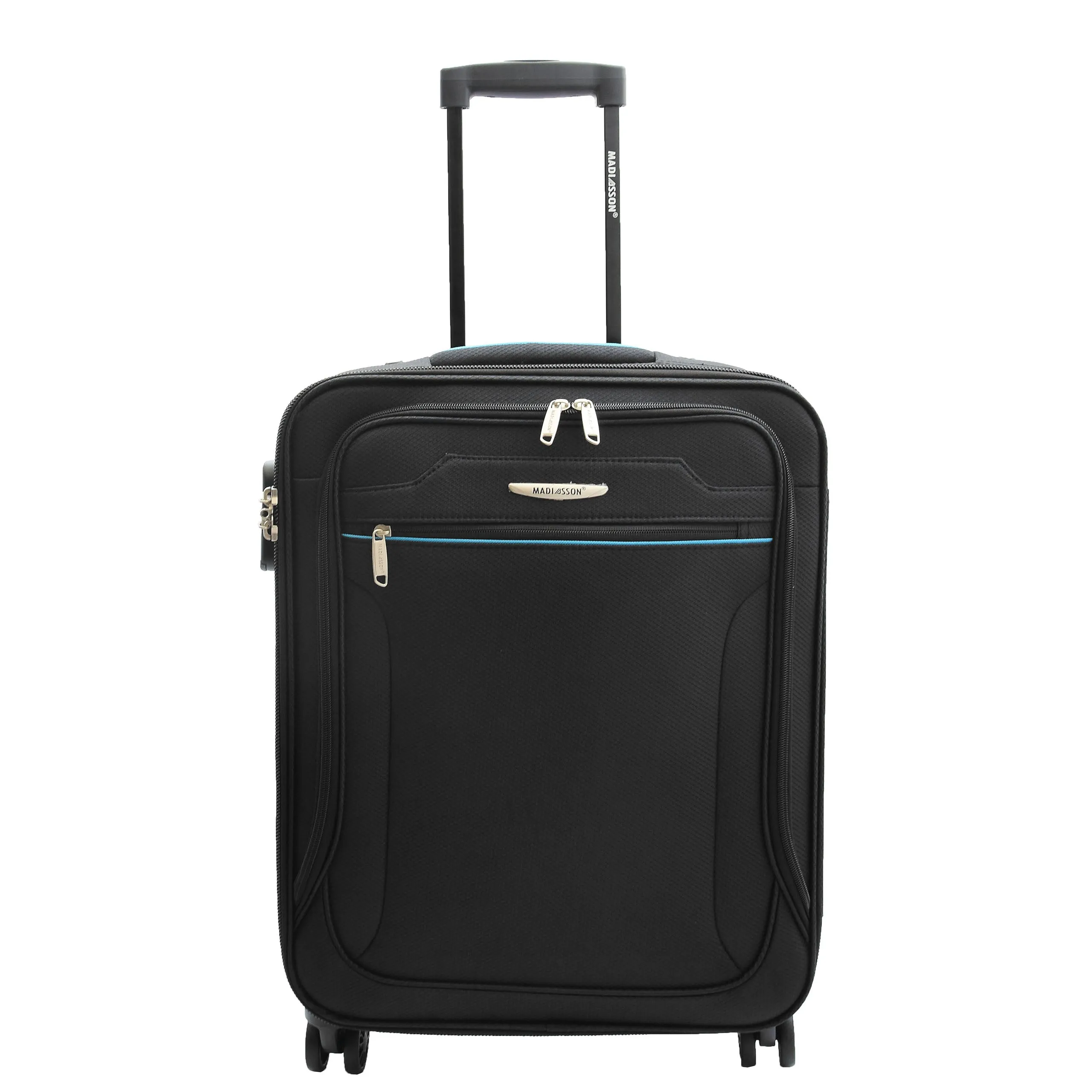 DR524 Expandable Lightweight Soft Luggage Suitcases With Four Wheels Black