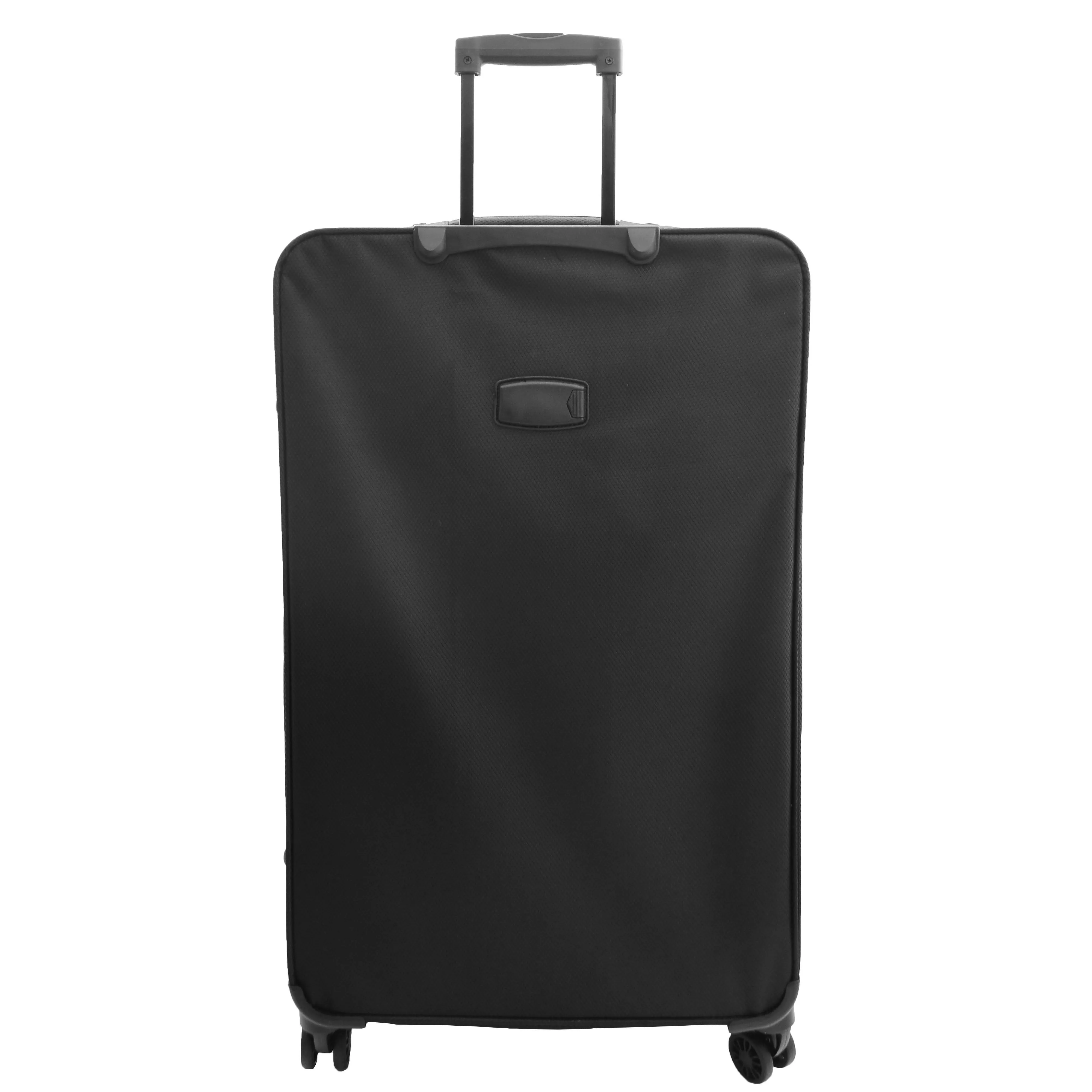 DR524 Expandable Lightweight Soft Luggage Suitcases With Four Wheels Black