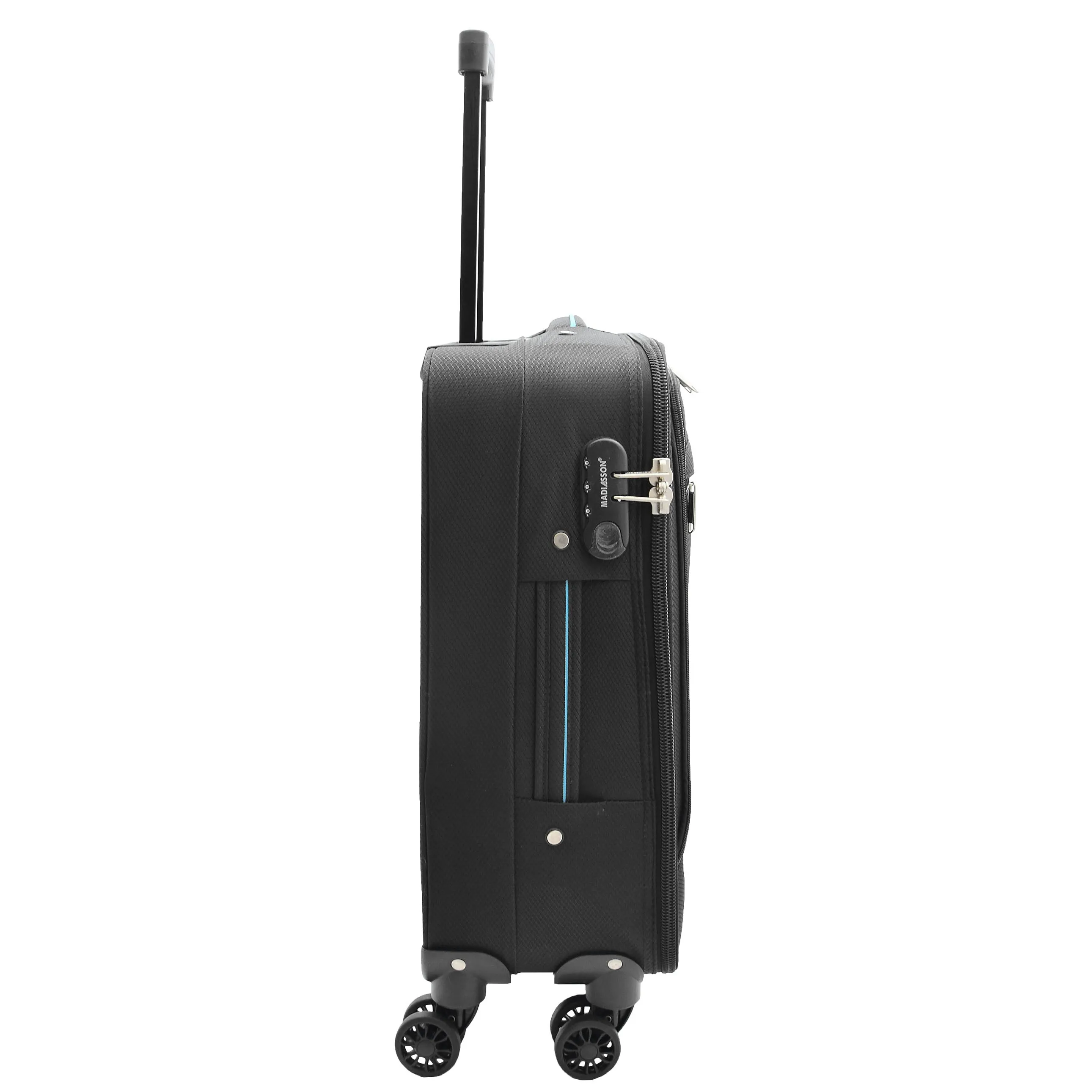 DR524 Expandable Lightweight Soft Luggage Suitcases With Four Wheels Black