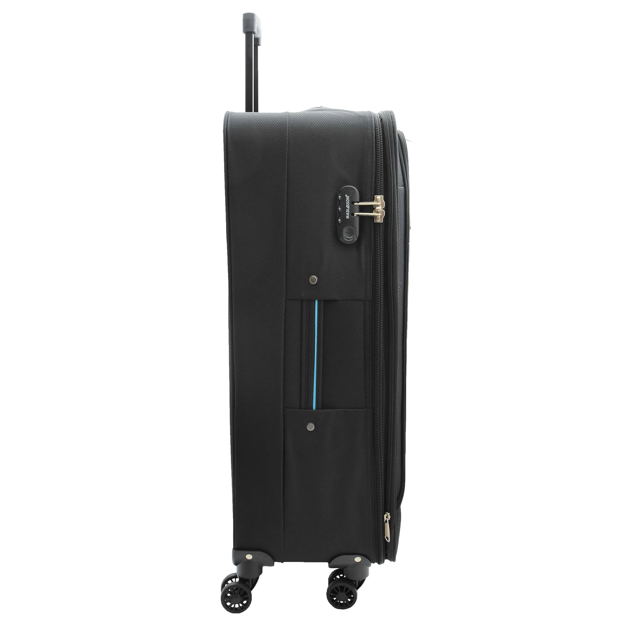 DR524 Expandable Lightweight Soft Luggage Suitcases With Four Wheels Black