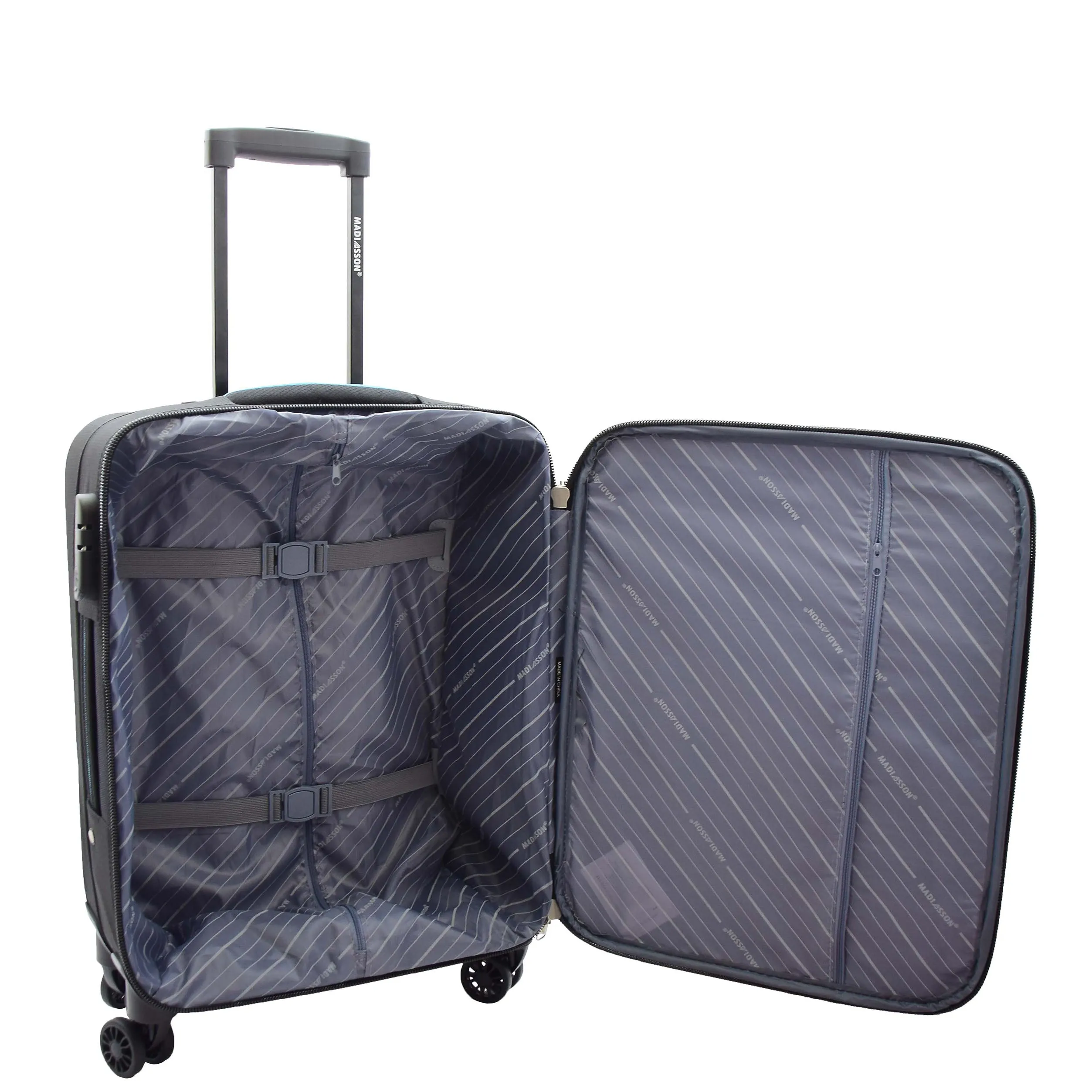 DR524 Expandable Lightweight Soft Luggage Suitcases With Four Wheels Black