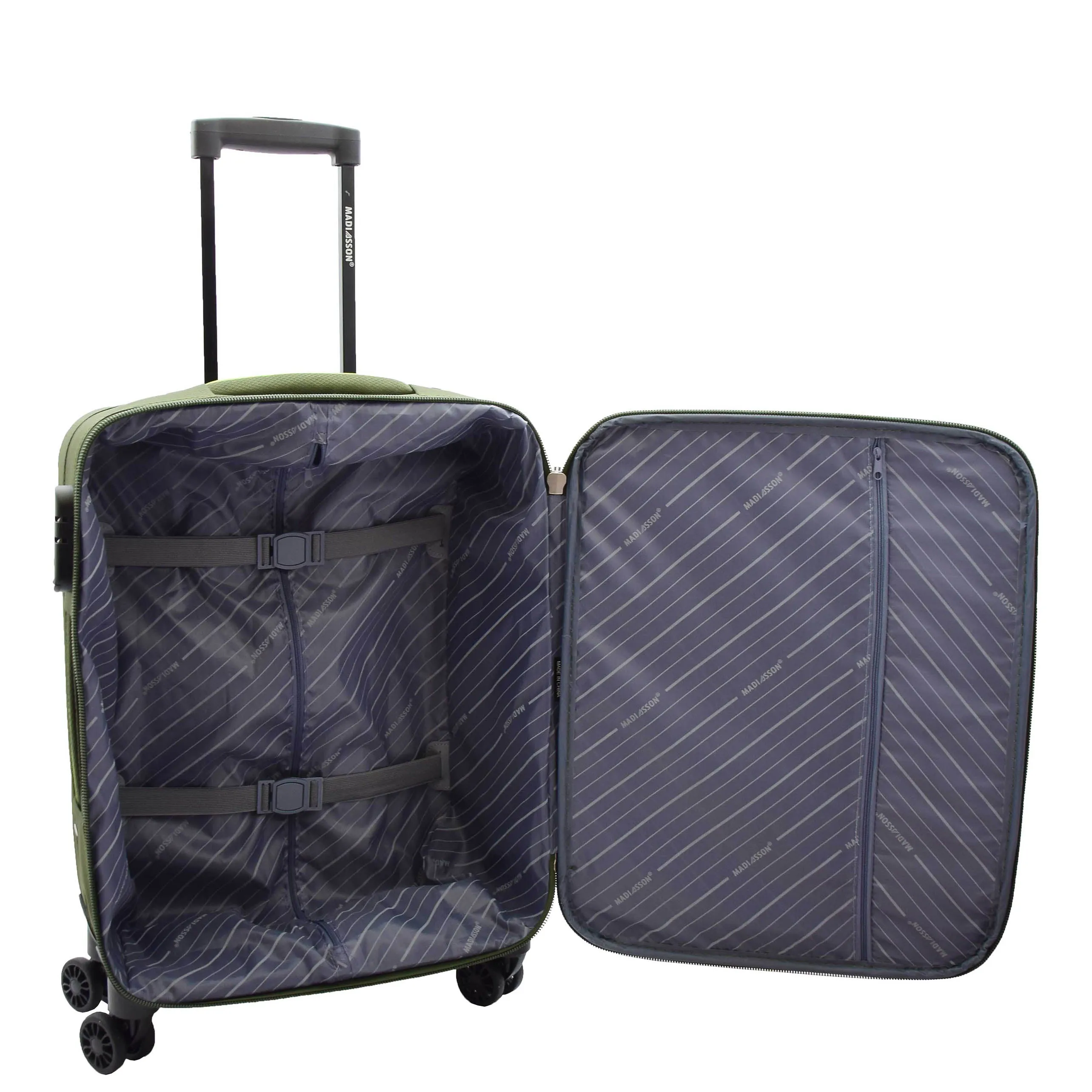 DR524 Expandable Lightweight Soft Luggage Suitcases With Four Wheels Green
