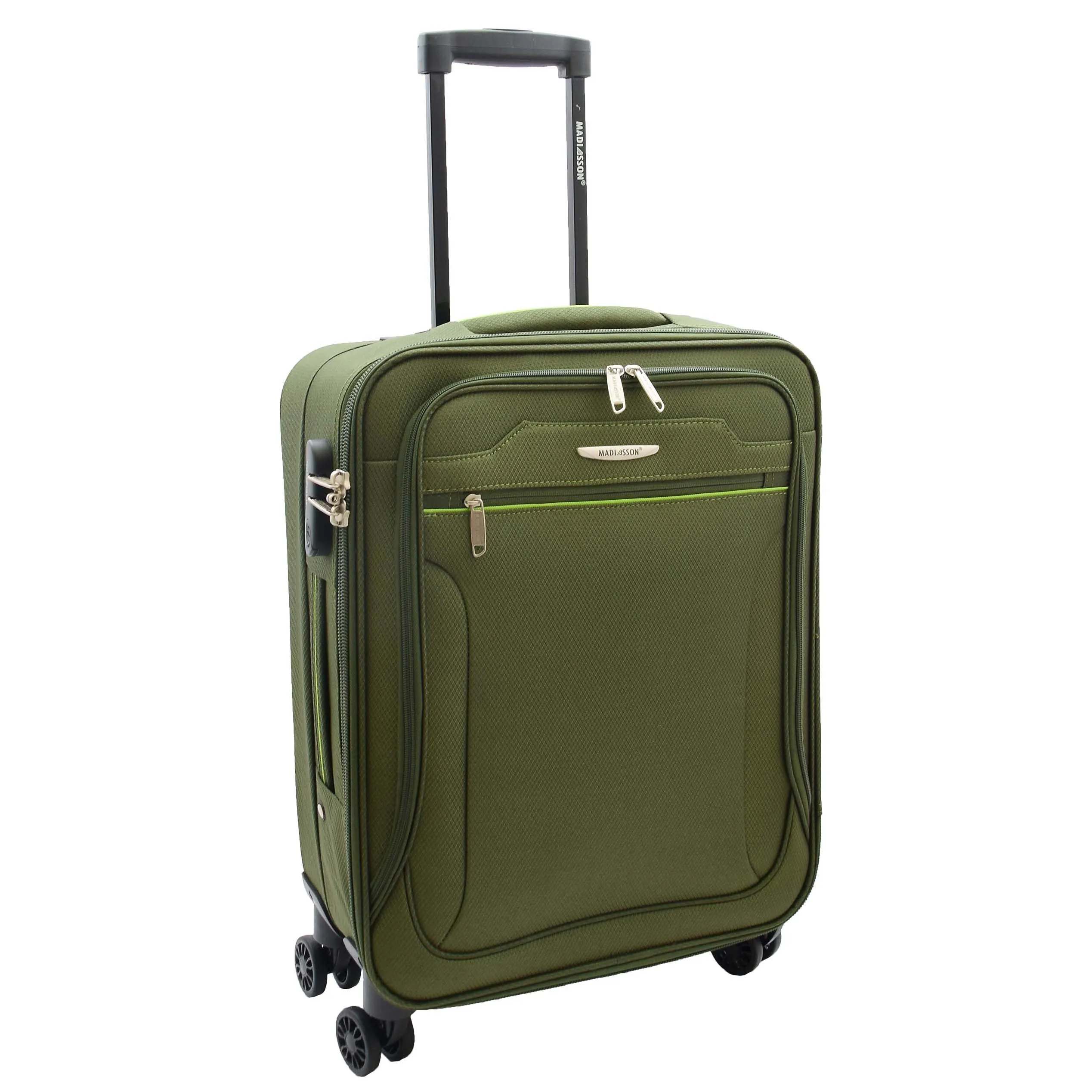 DR524 Expandable Lightweight Soft Luggage Suitcases With Four Wheels Green