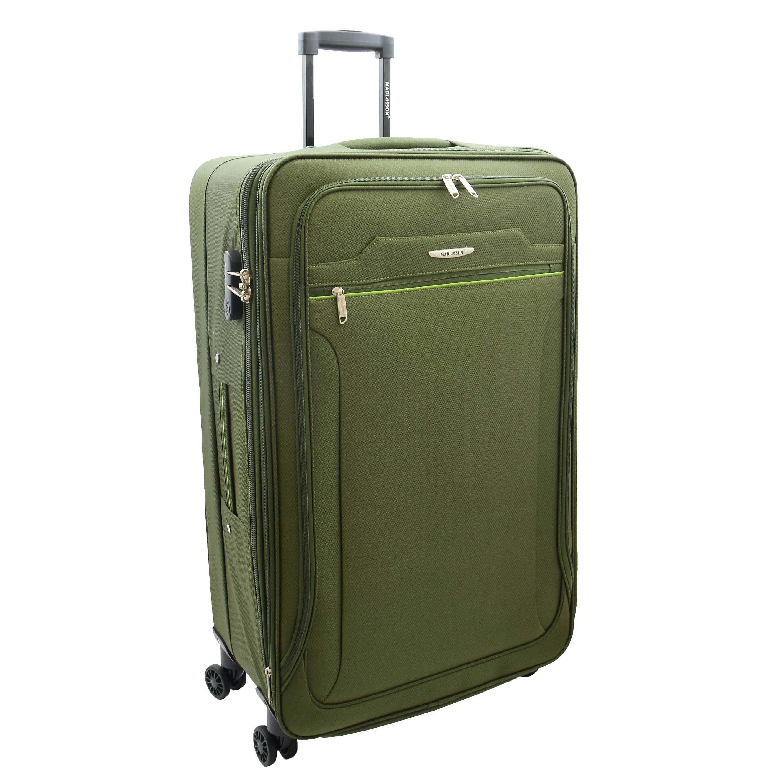 DR524 Expandable Lightweight Soft Luggage Suitcases With Four Wheels Green