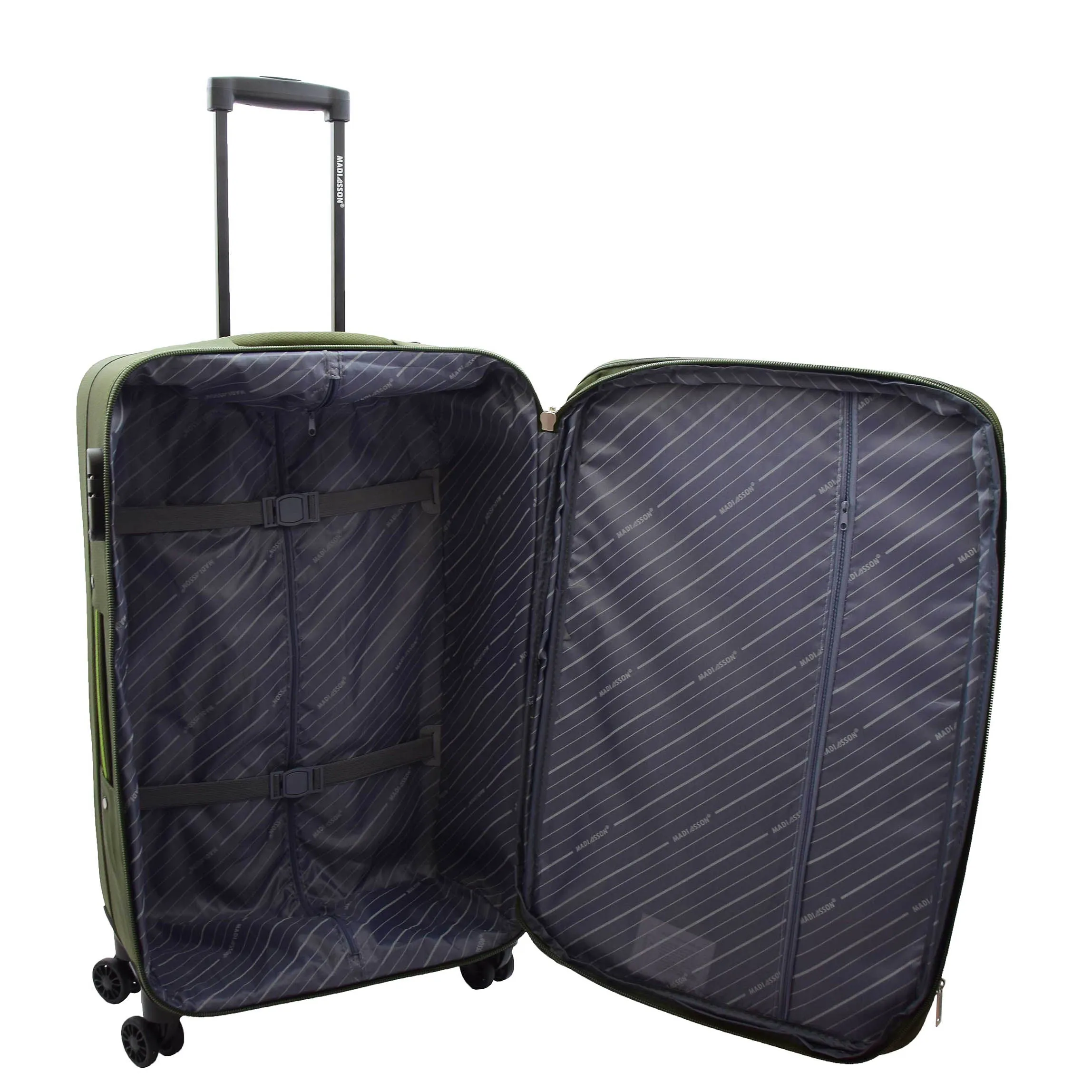 DR524 Expandable Lightweight Soft Luggage Suitcases With Four Wheels Green