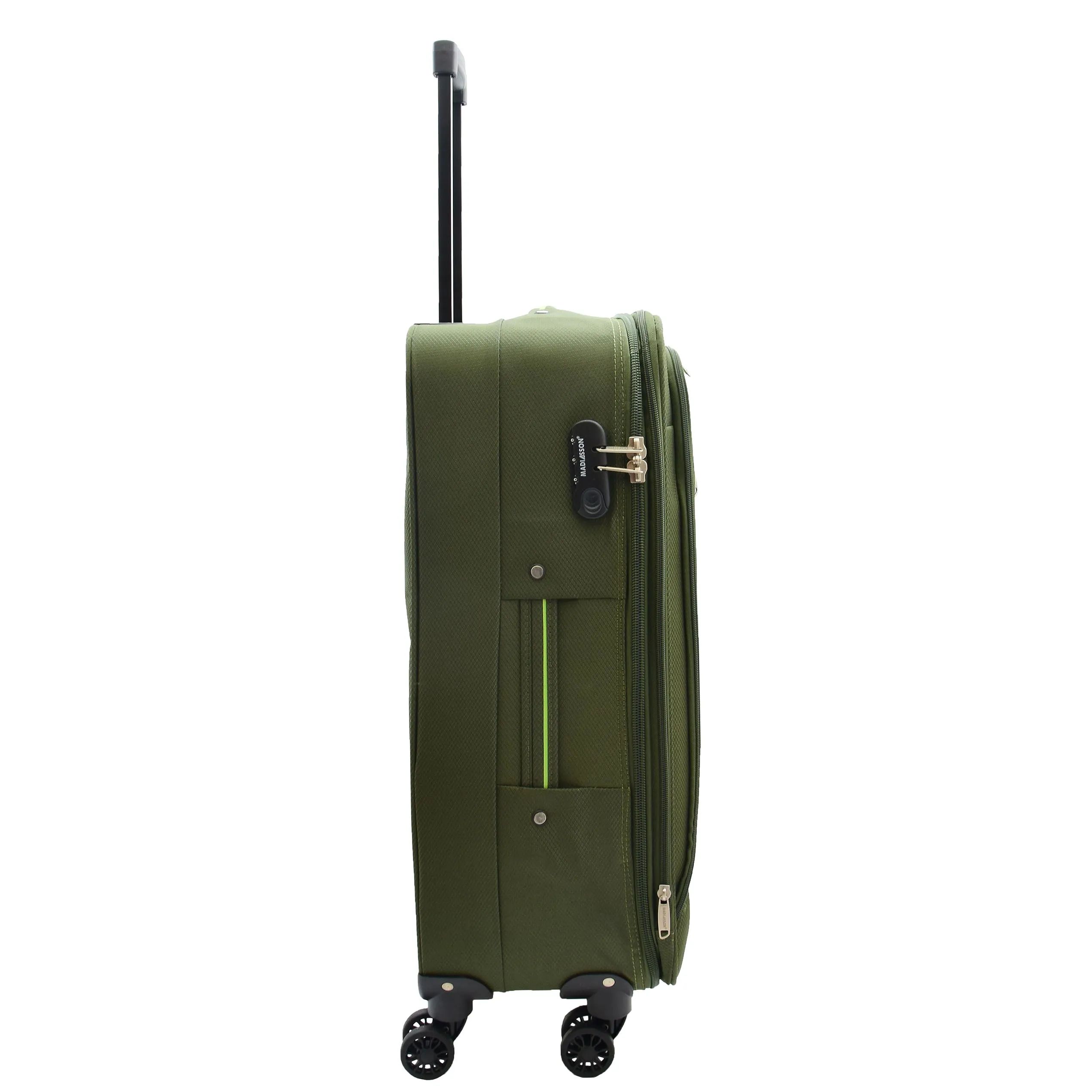 DR524 Expandable Lightweight Soft Luggage Suitcases With Four Wheels Green