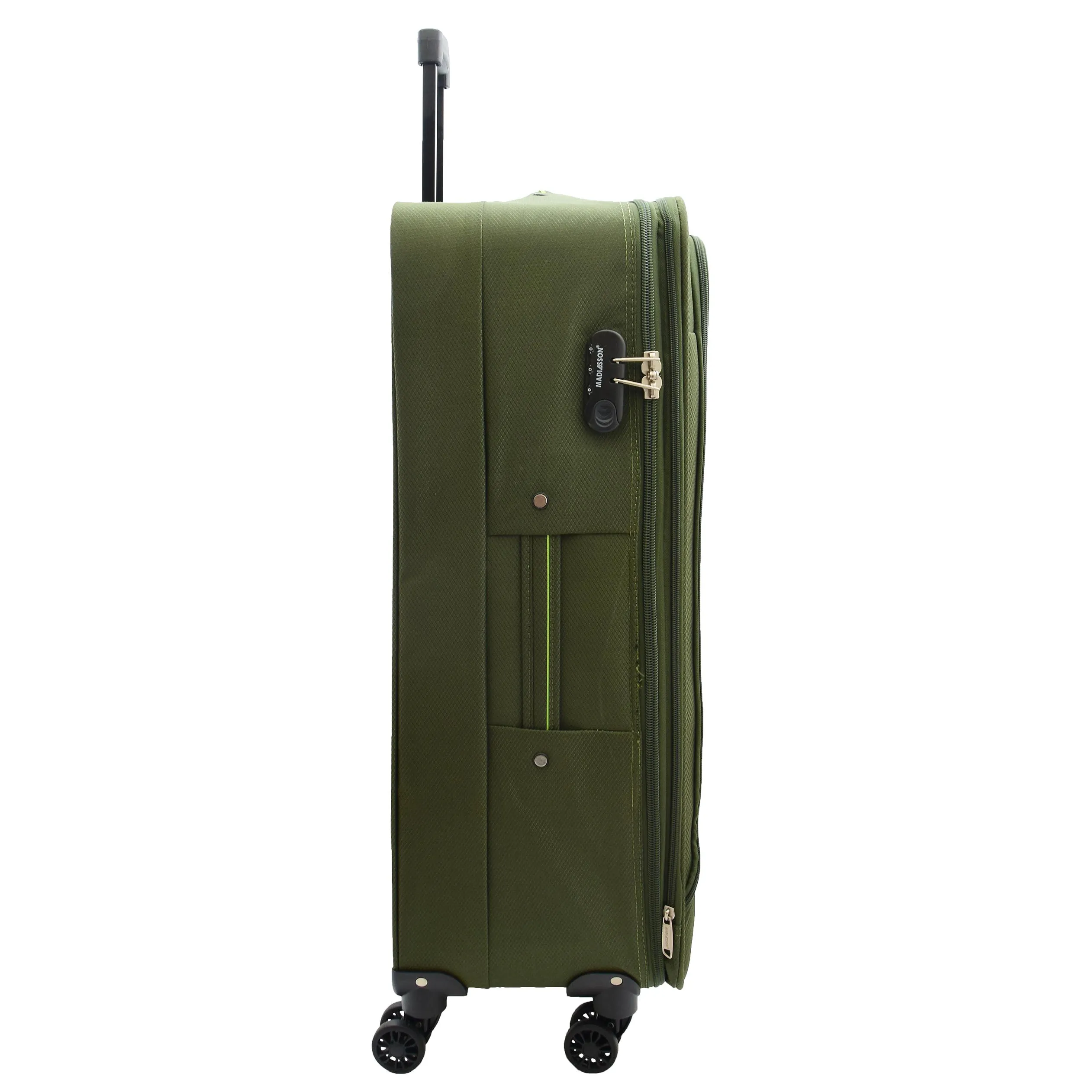 DR524 Expandable Lightweight Soft Luggage Suitcases With Four Wheels Green