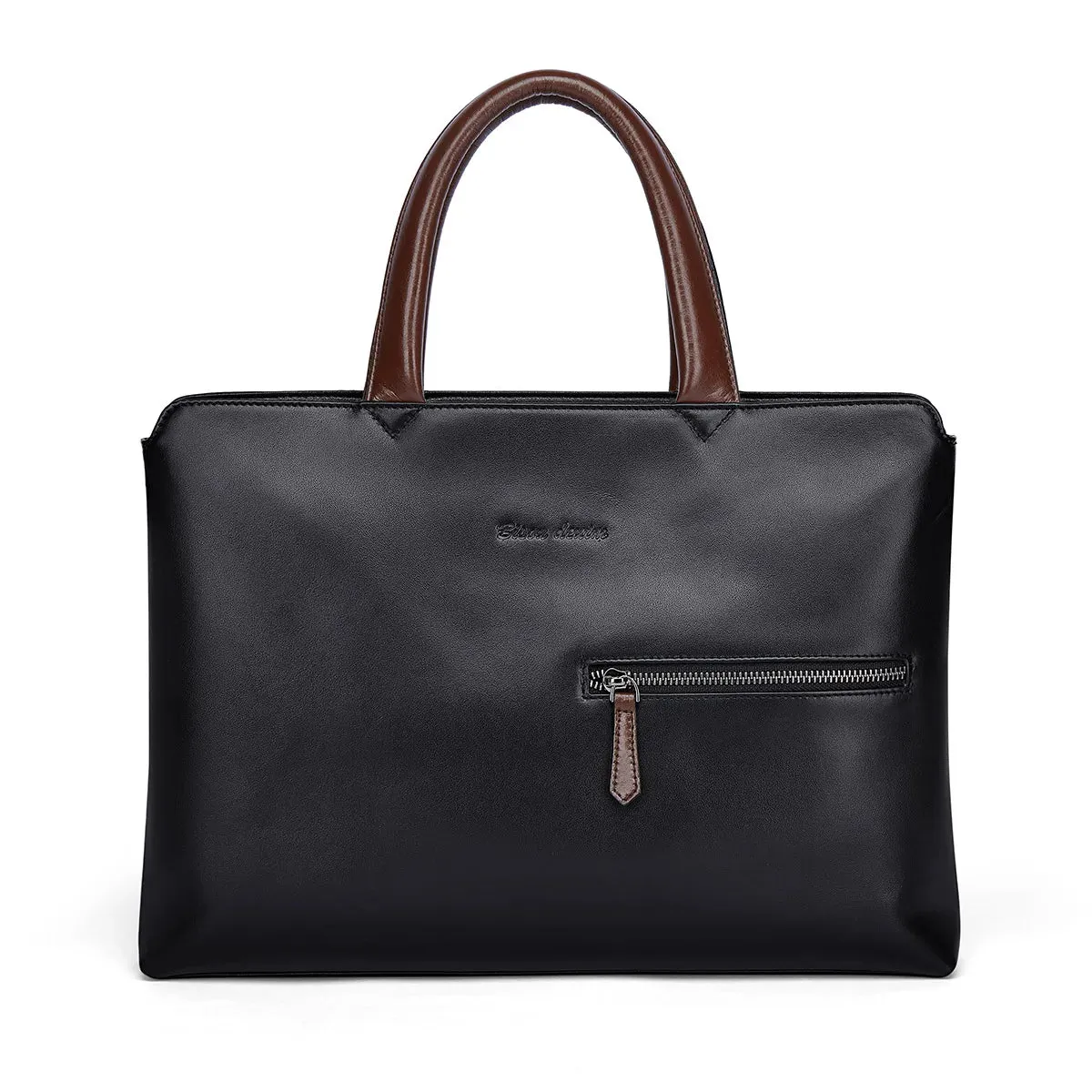 Genuine Leather Cowskin Men Briefcase Luxury Brand Business Bag