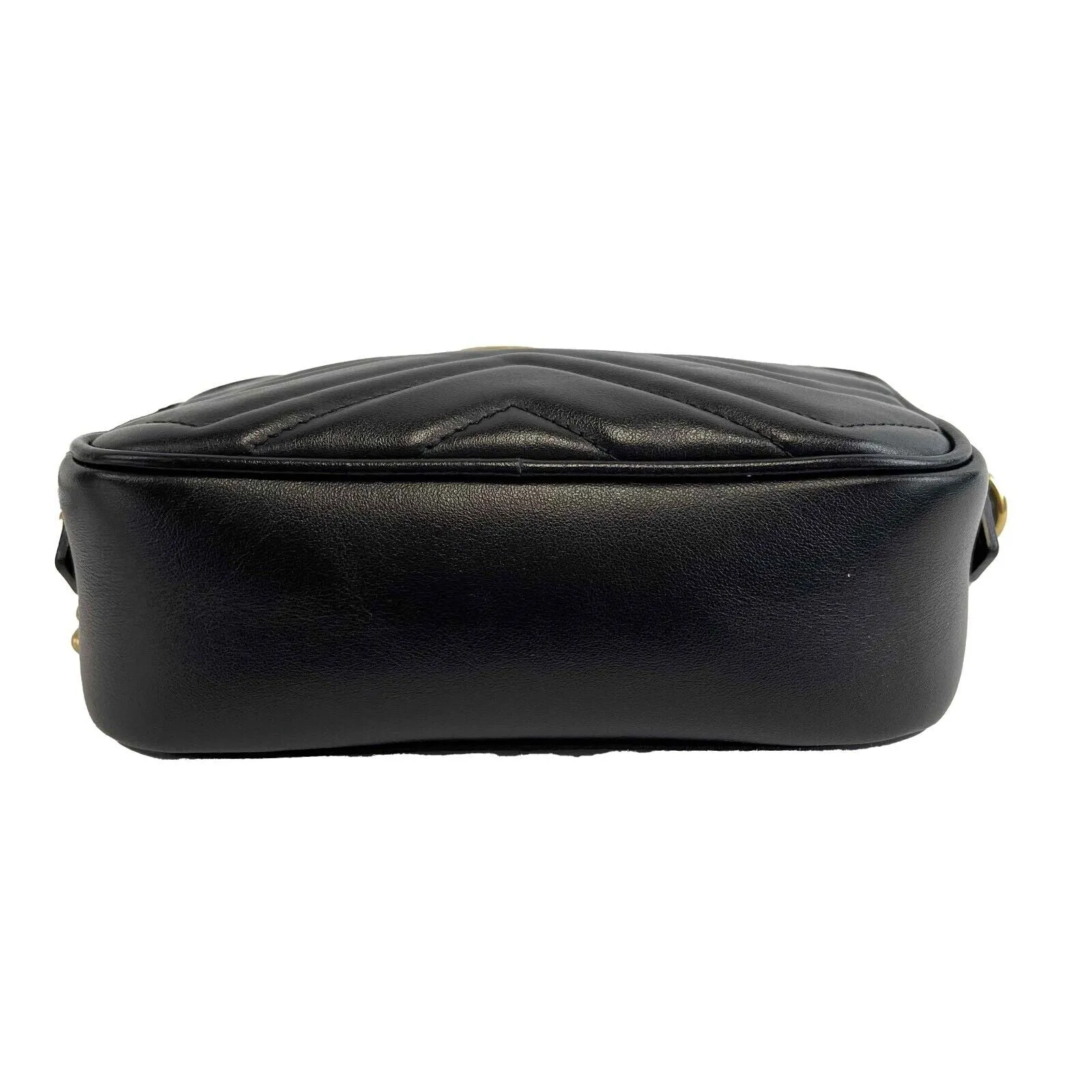 Gucci - GG Marmont Mini Black Matelass Chevron Leather Crossbody