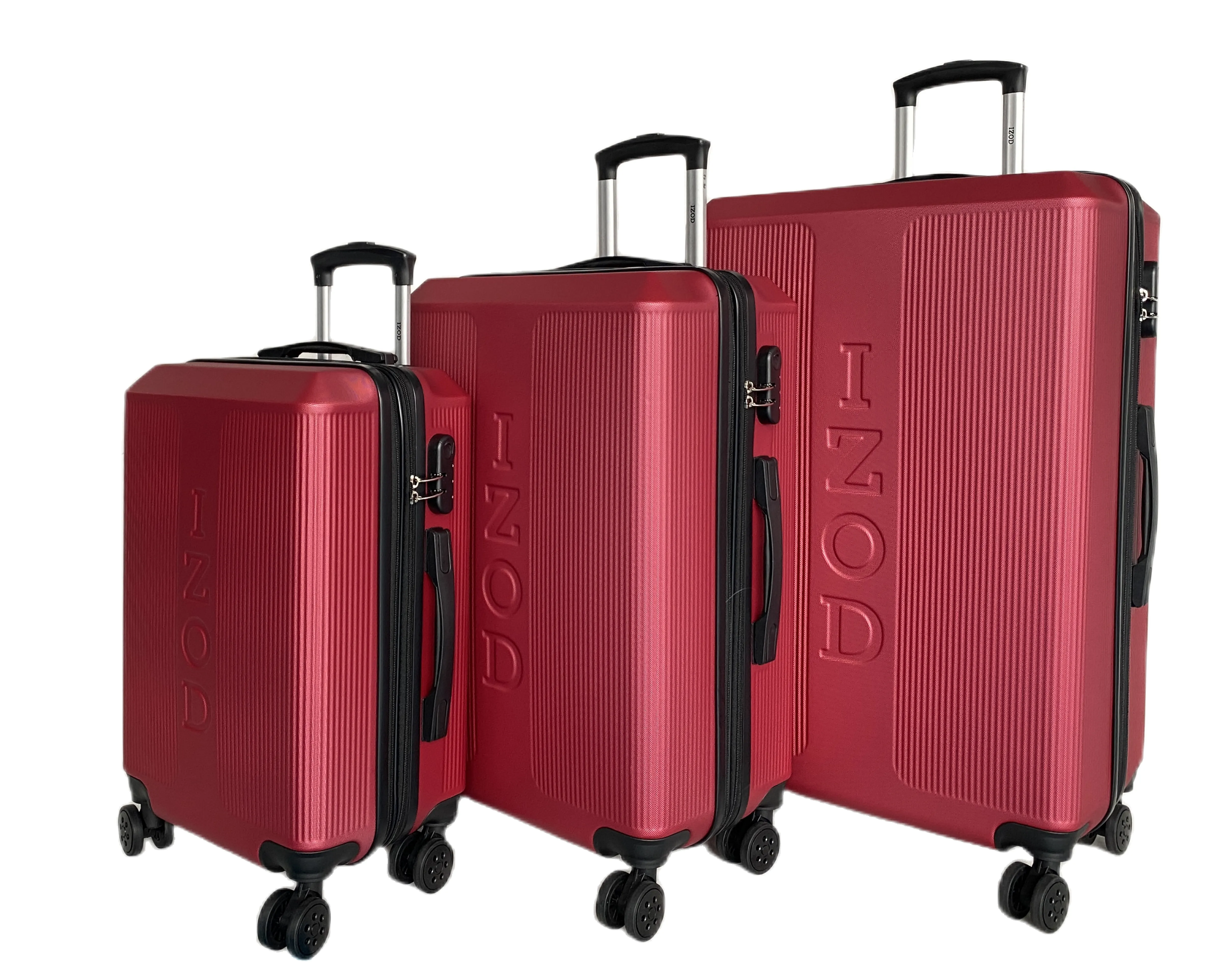 IZOD Skye Expandable ABS Hard shell Lightweight 360 Dual Spinning Wheels Combo Lock 28", 24", 20" 3 Piece Luggage Set