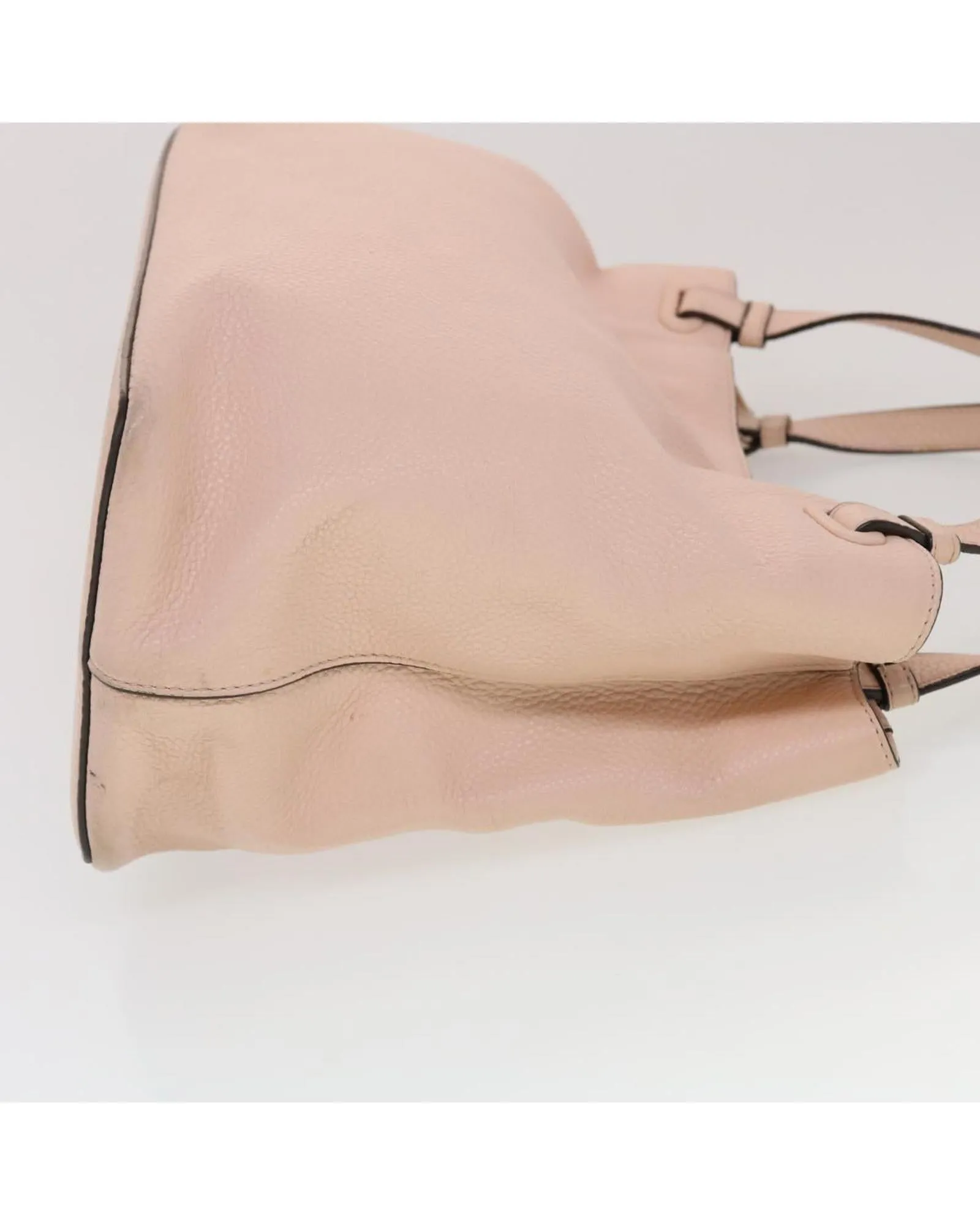 Leather Pink Tote Bag - C Rank