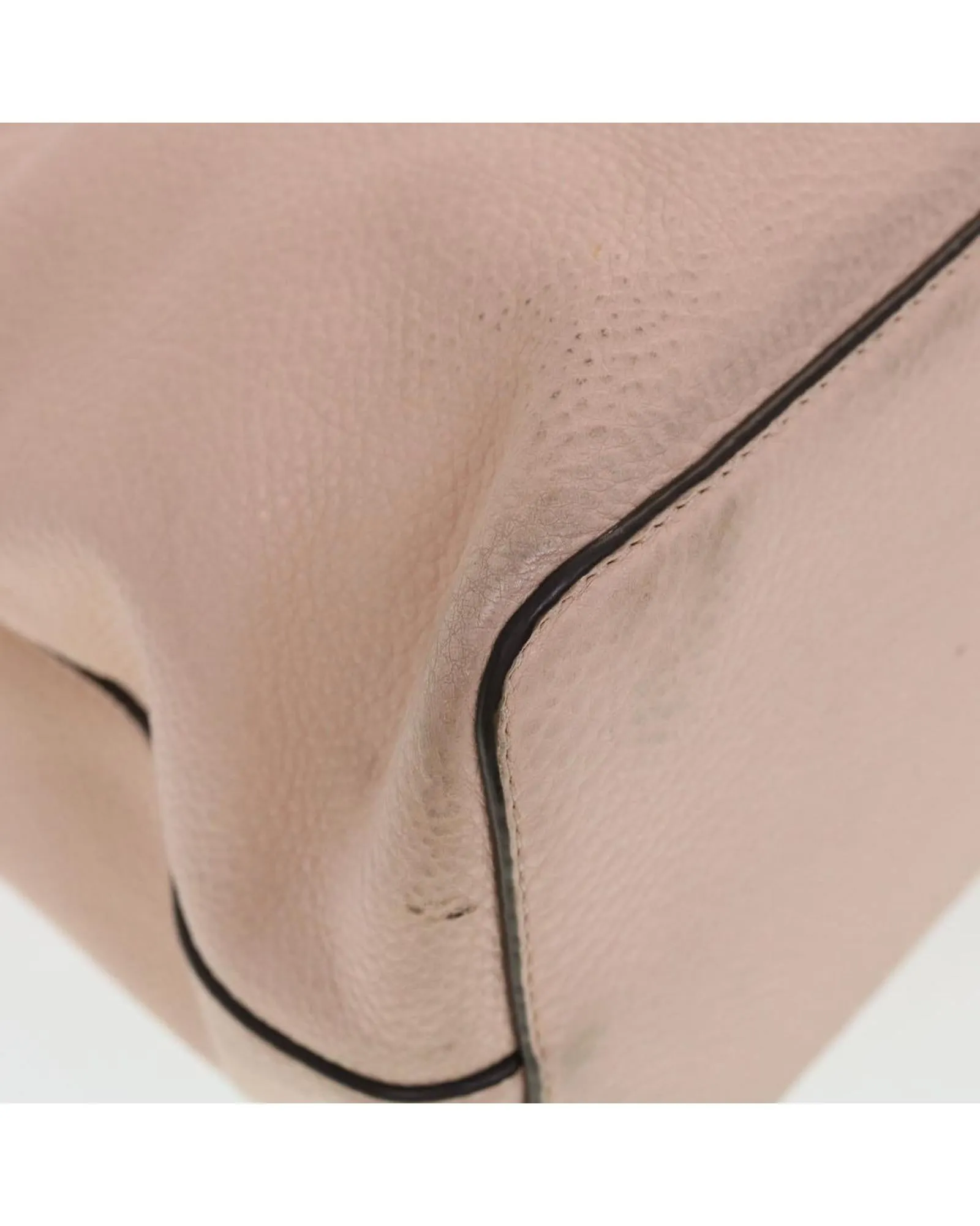 Leather Pink Tote Bag - C Rank