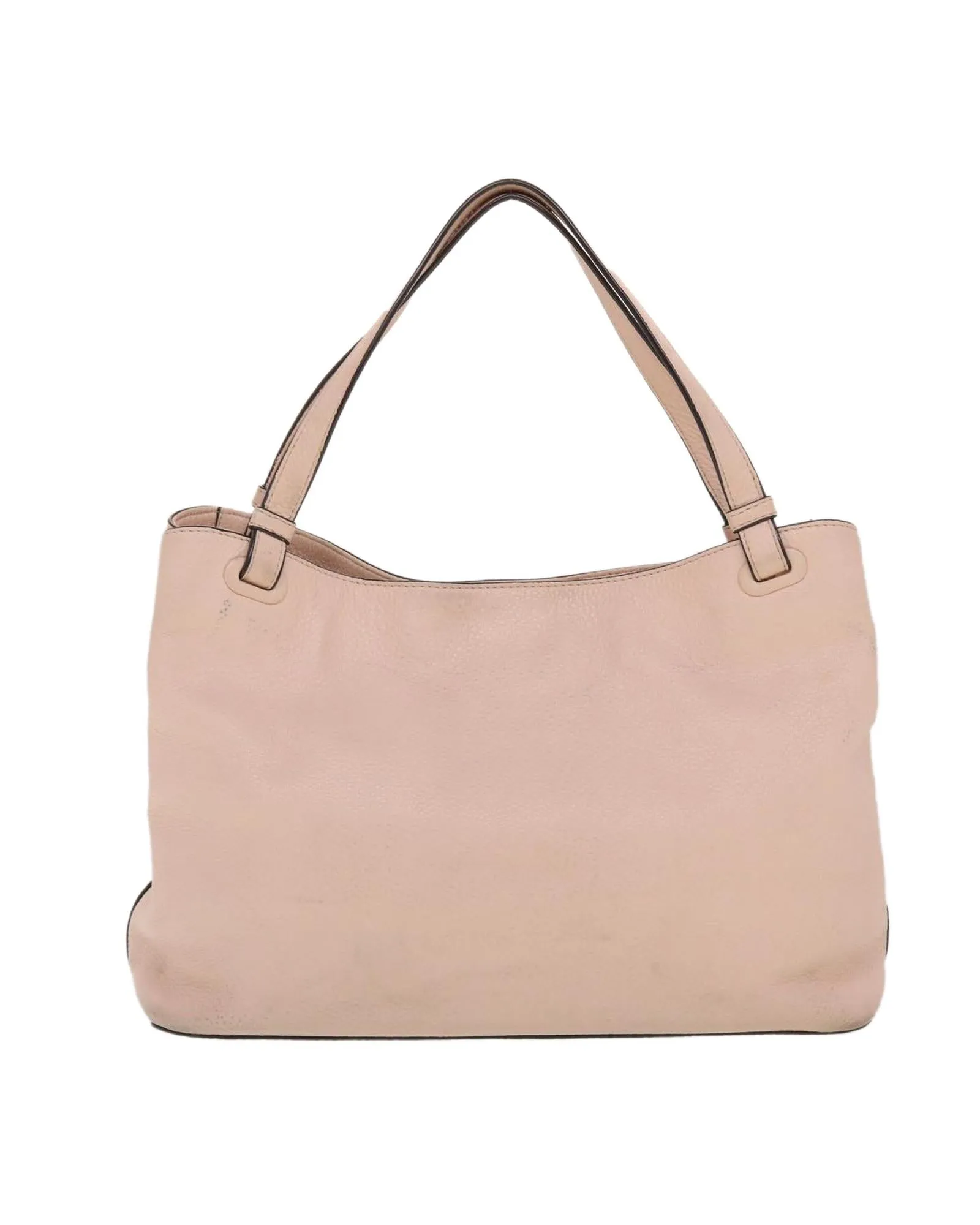 Leather Pink Tote Bag - C Rank