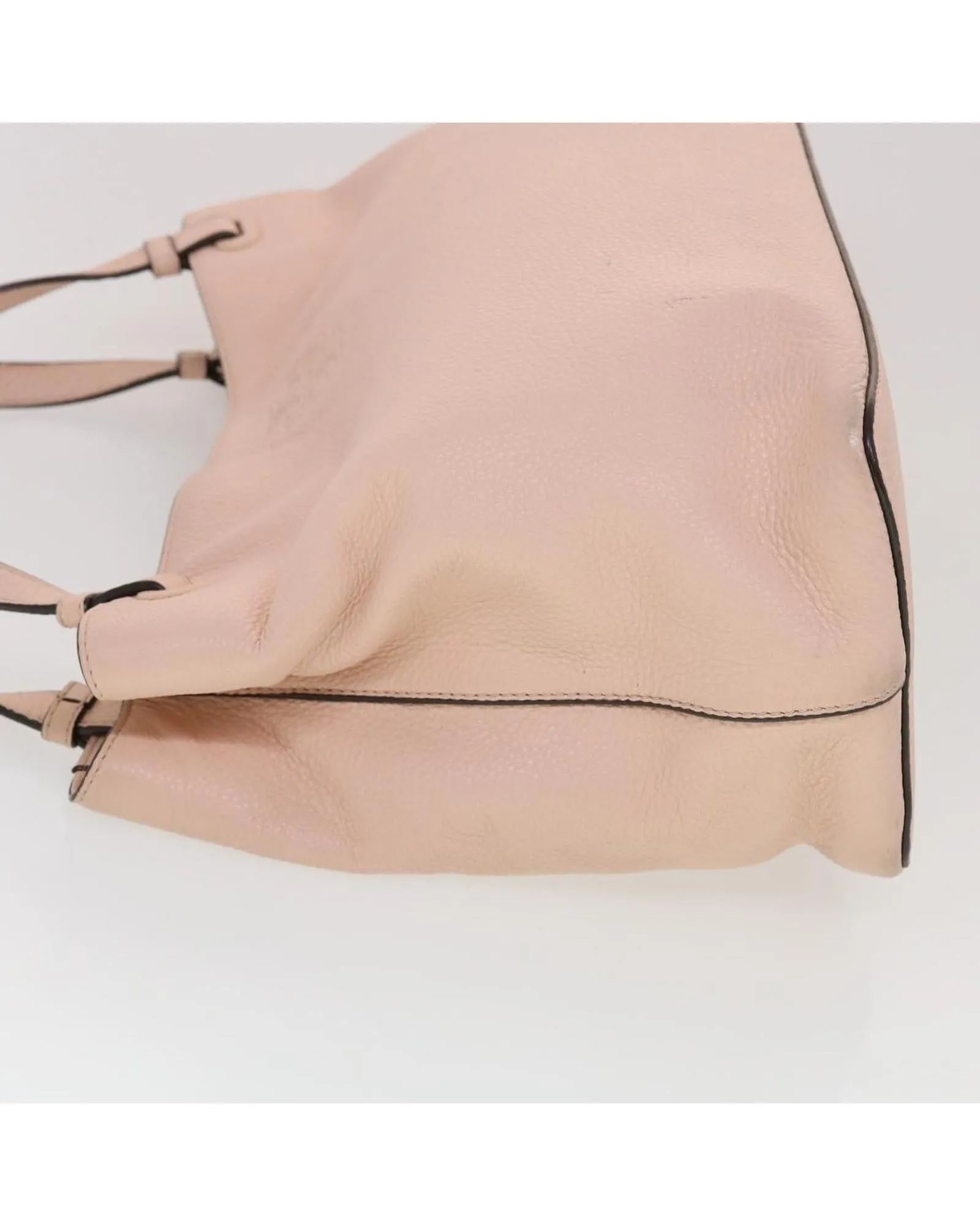 Leather Pink Tote Bag - C Rank