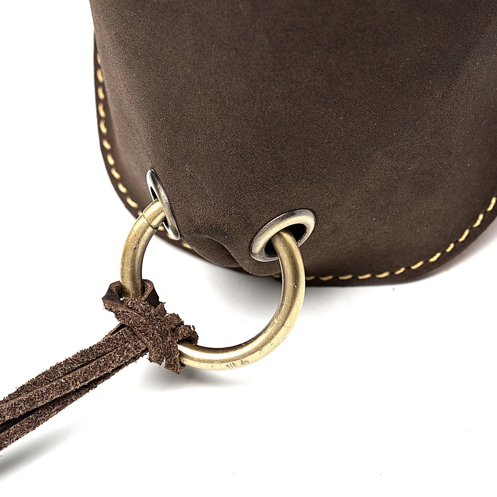 Leather Retro Bull Head Large Capacity Belt Bag
