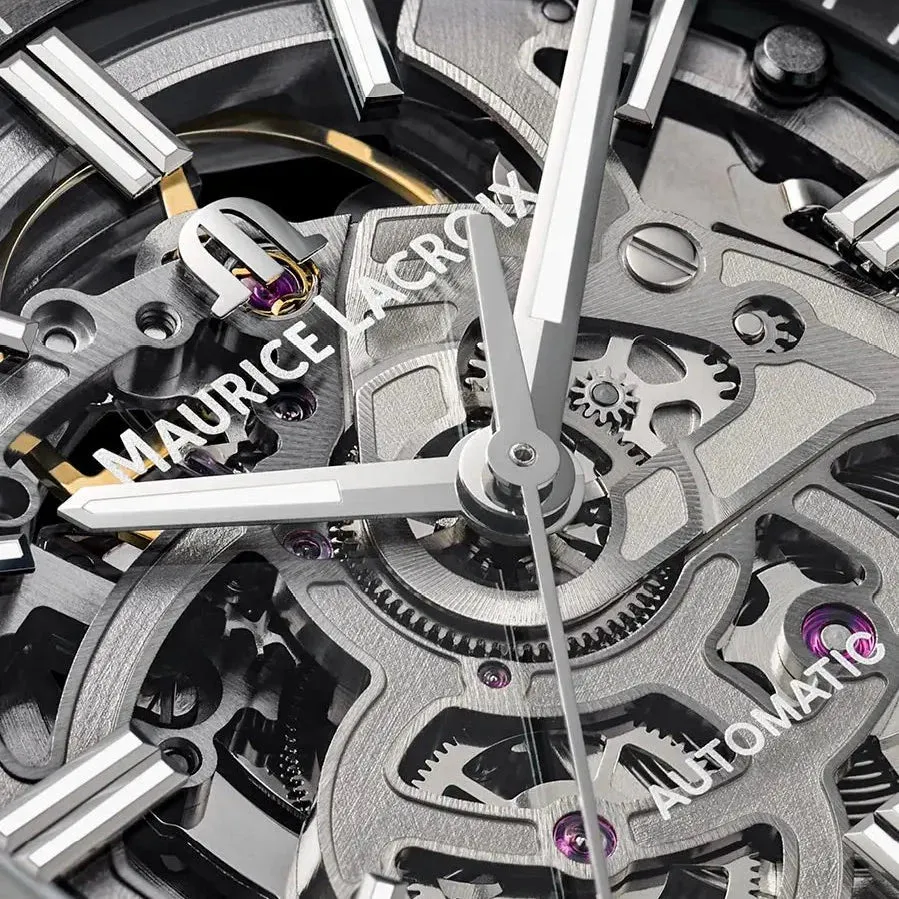 Maurice Lacroix Men's Skeleton Aikon Automatic Watch AI6007-SS002-030-1