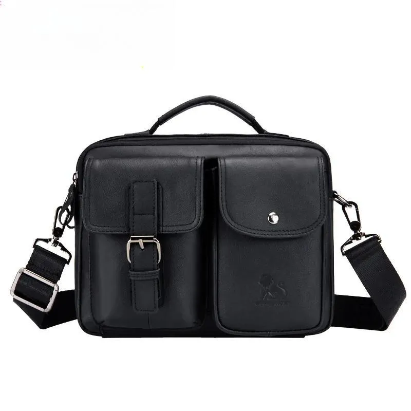 Men Genuine Leather Shoulder Messenger Bag men's Handbag Vintage Crossbody Bag