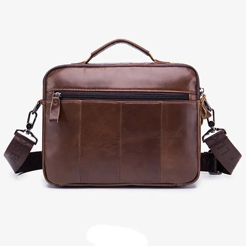 Men Genuine Leather Shoulder Messenger Bag men's Handbag Vintage Crossbody Bag