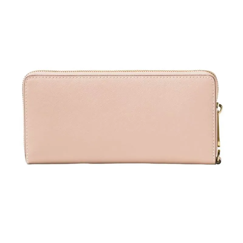 Michael Kors Jet Set Travel Leather Continental Wallet, pale pink
