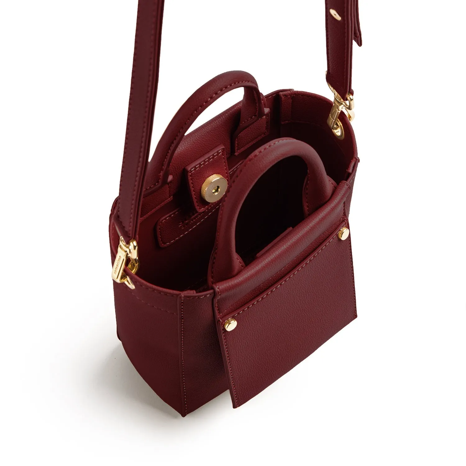 Nicola Mini Tote - Maroon