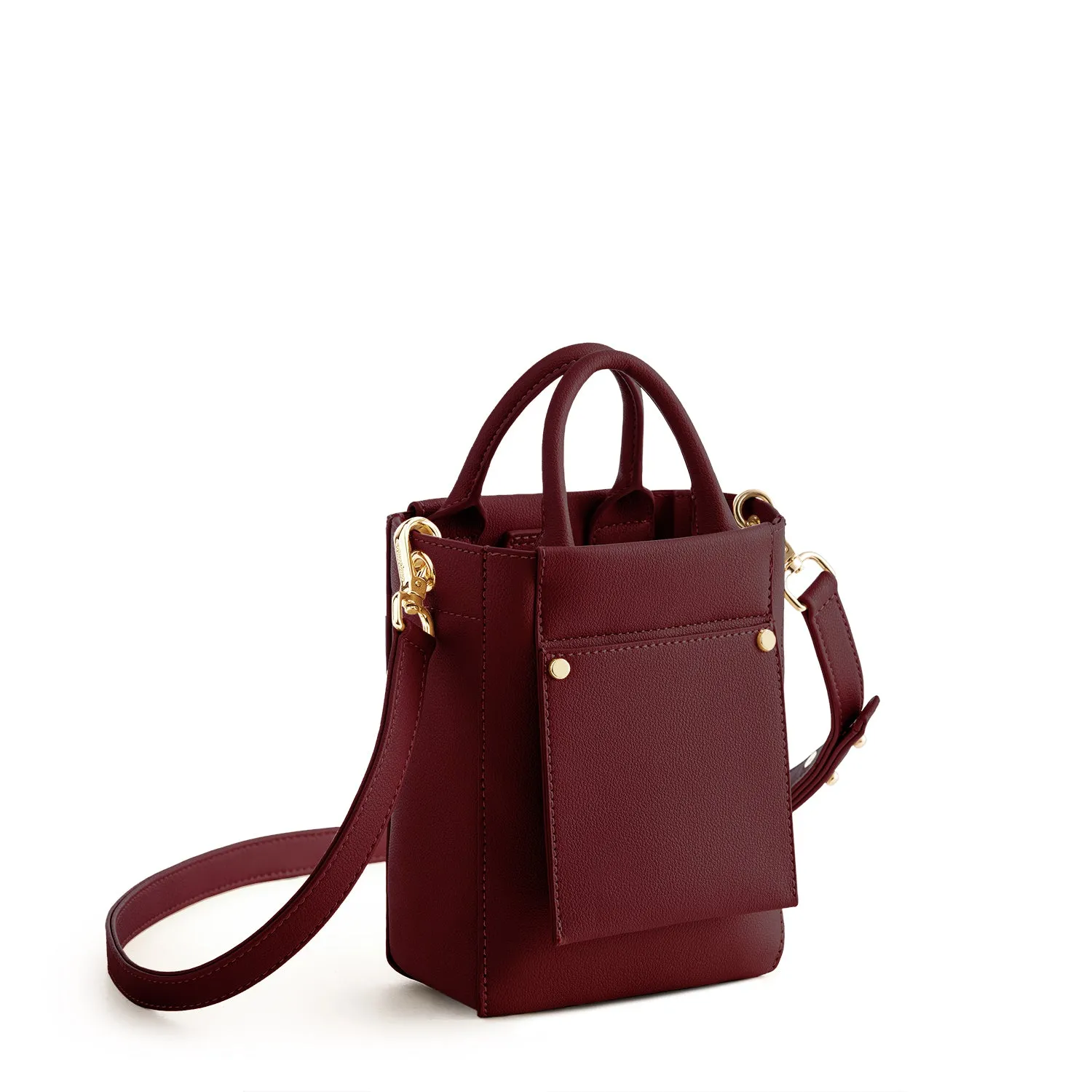 Nicola Mini Tote - Maroon