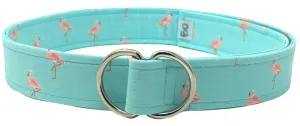 Pink Flamingo d-ring belt by Oliver Green