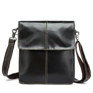 West Louis Men Trendy Leather Crossbody Satchel Bag