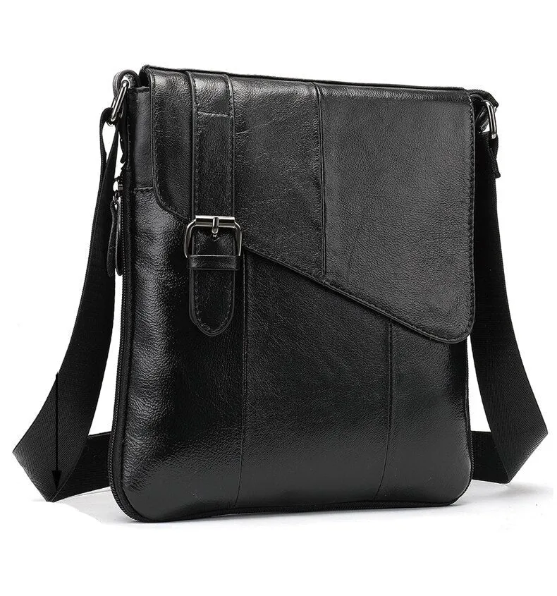 West Louis Men Trendy Leather Crossbody Satchel Bag