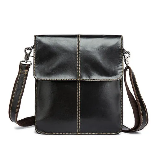 West Louis Men Trendy Leather Crossbody Satchel Bag